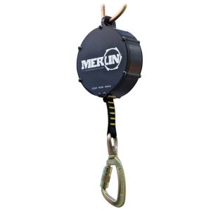 Retráctil Anticaída de cinta 6.6 mts Merlin FAB black – ISC