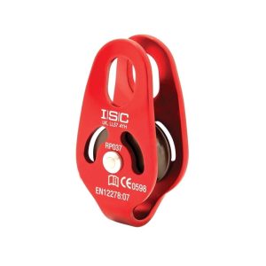 Polea simple 28 kN MICRO placas fijas rojo – ISC