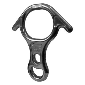 Descendedor – Asegurador tipo 8 con orejas aluminio pulido 35 kN – ISC