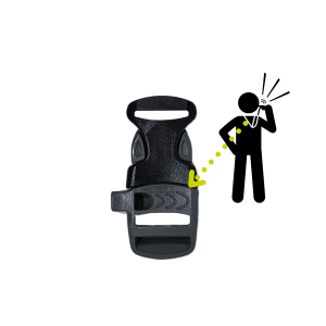 Hebilla Repuesto pequeña 21mm Negra con silbato – Deuter
