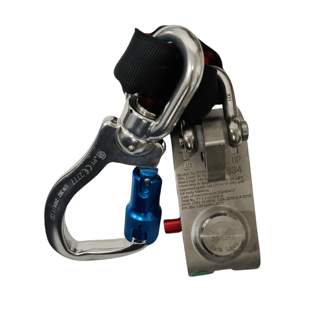 Deslizador Anticaída para riel vertical modelo SL-R50E removible tipo Soll – 3S LIFT - Imagen 5