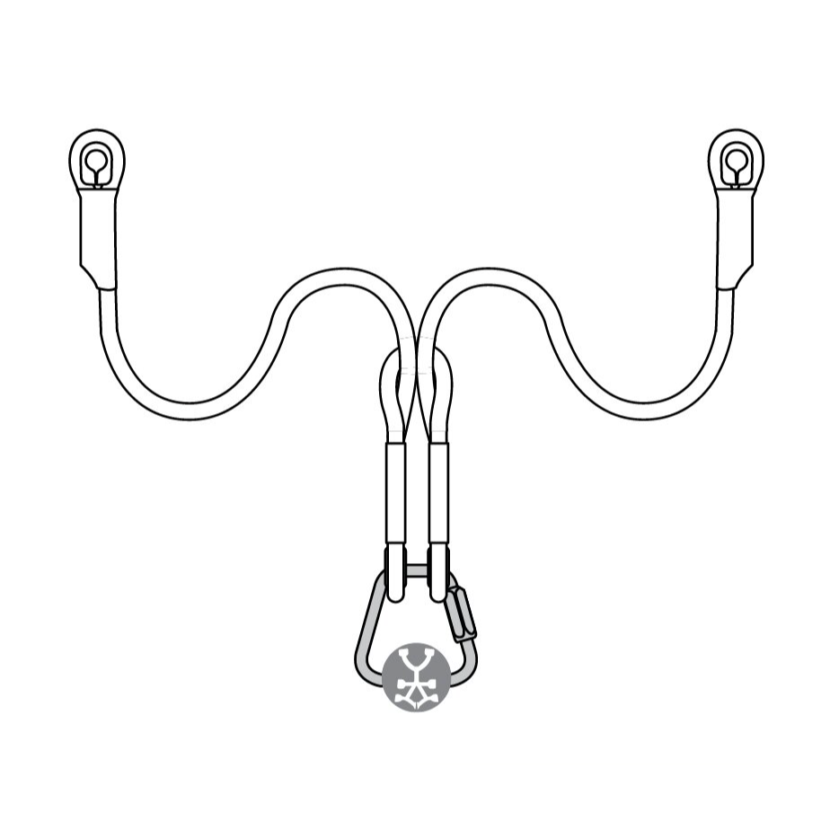 Elemento de amarre BULLNOSE cowtail cuerda dinámica 11mm x 76cm x 2 simétricos – CMC - Imagen 3