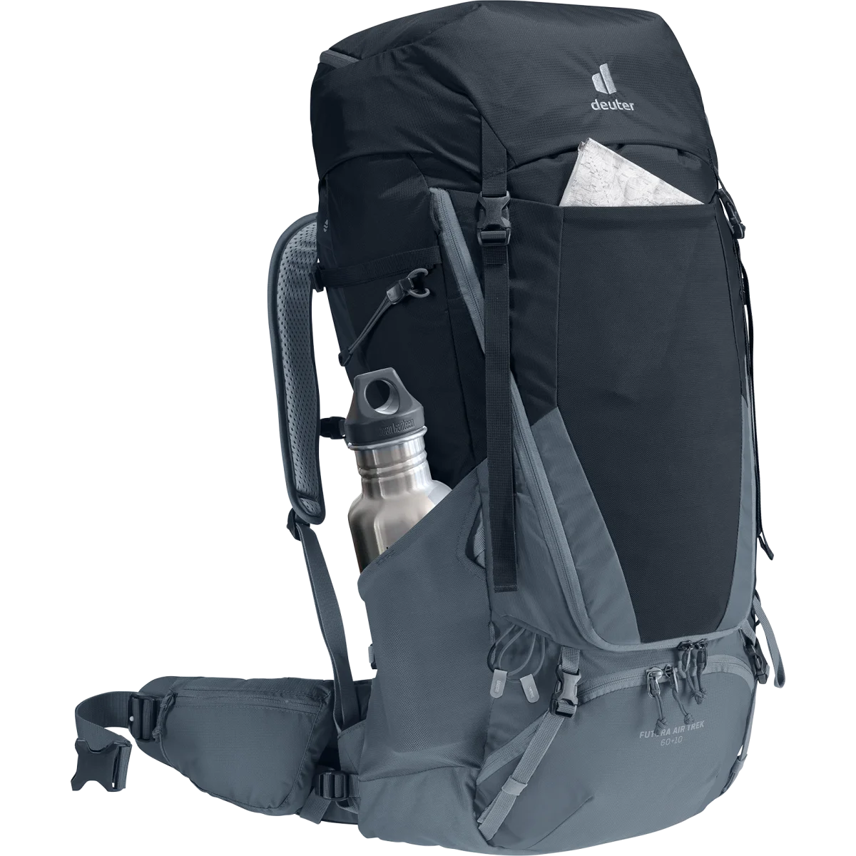 Mochila Futura Air Trek 60 + 10 Black-graphite New – Deuter - Imagen 8