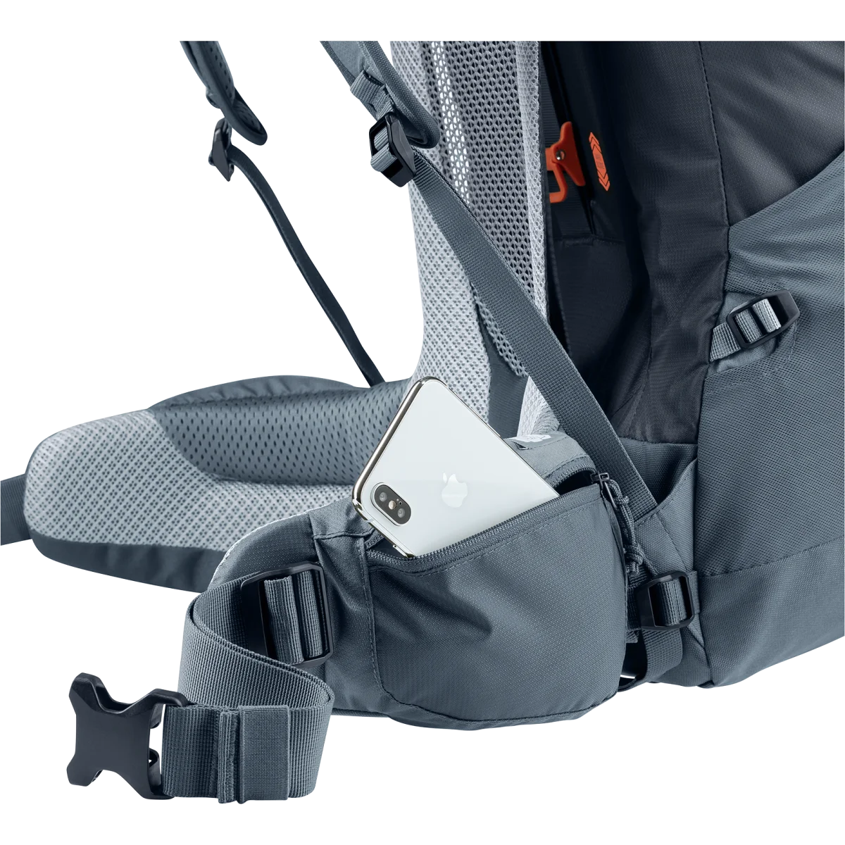 Mochila Futura Air Trek 60 + 10 Black-graphite New – Deuter - Imagen 9