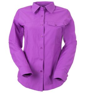 CAMISA MUJER IZAS FARA CUADROS MORADO