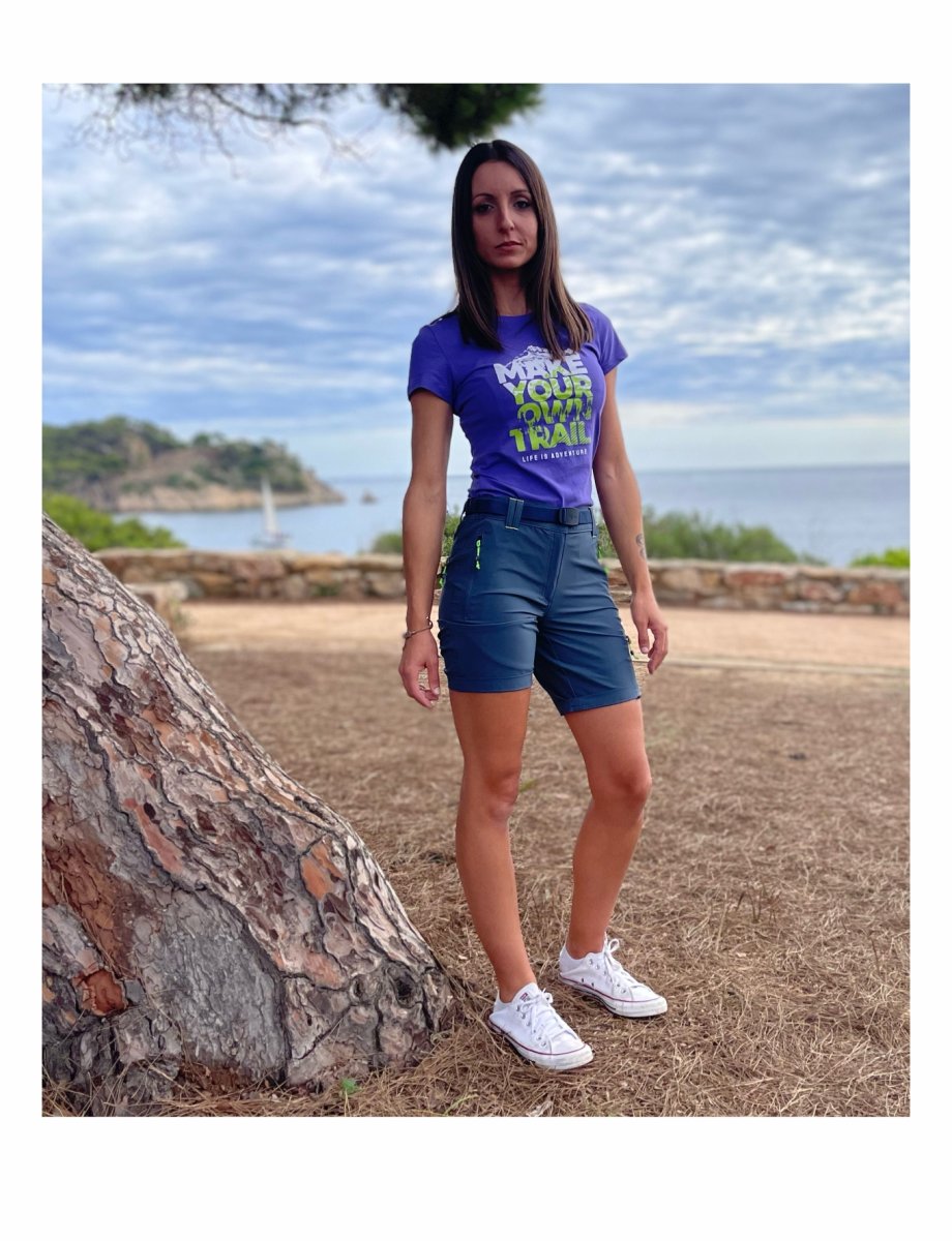 PANTALON CORTO MUJER TREKKING NEWWOOD EXTREME TESSA GRIS - Imagen 5