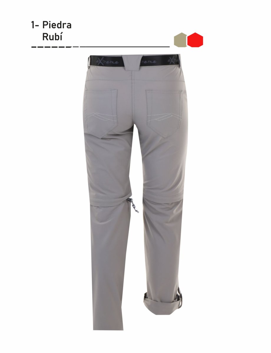 PANTALON DESMONTABLE MUJER EXTREME NEWWOOD ALOÑA PIEDRA - Imagen 3