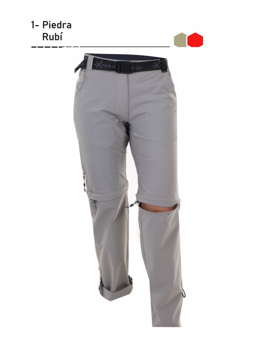 PANTALON DESMONTABLE MUJER EXTREME NEWWOOD ALOÑA PIEDRA - Imagen 4