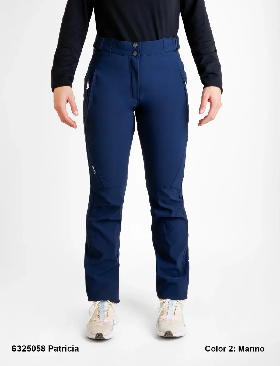 PANTALON MUJER AFELPADO TREKKING NEWWOOD EXTREME PATRICIA AZUL - Imagen 5