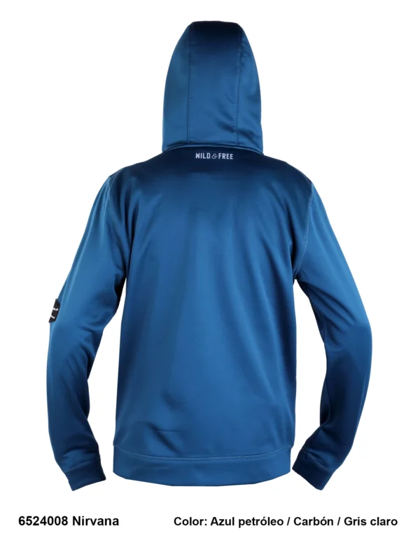 SUDADERA HOMBRE NEWWOOD EXTREME NIRVANA AZUL - Imagen 3