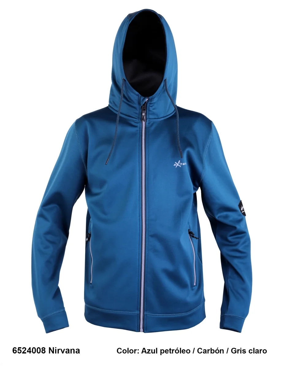 SUDADERA HOMBRE NEWWOOD EXTREME NIRVANA AZUL - Imagen 4
