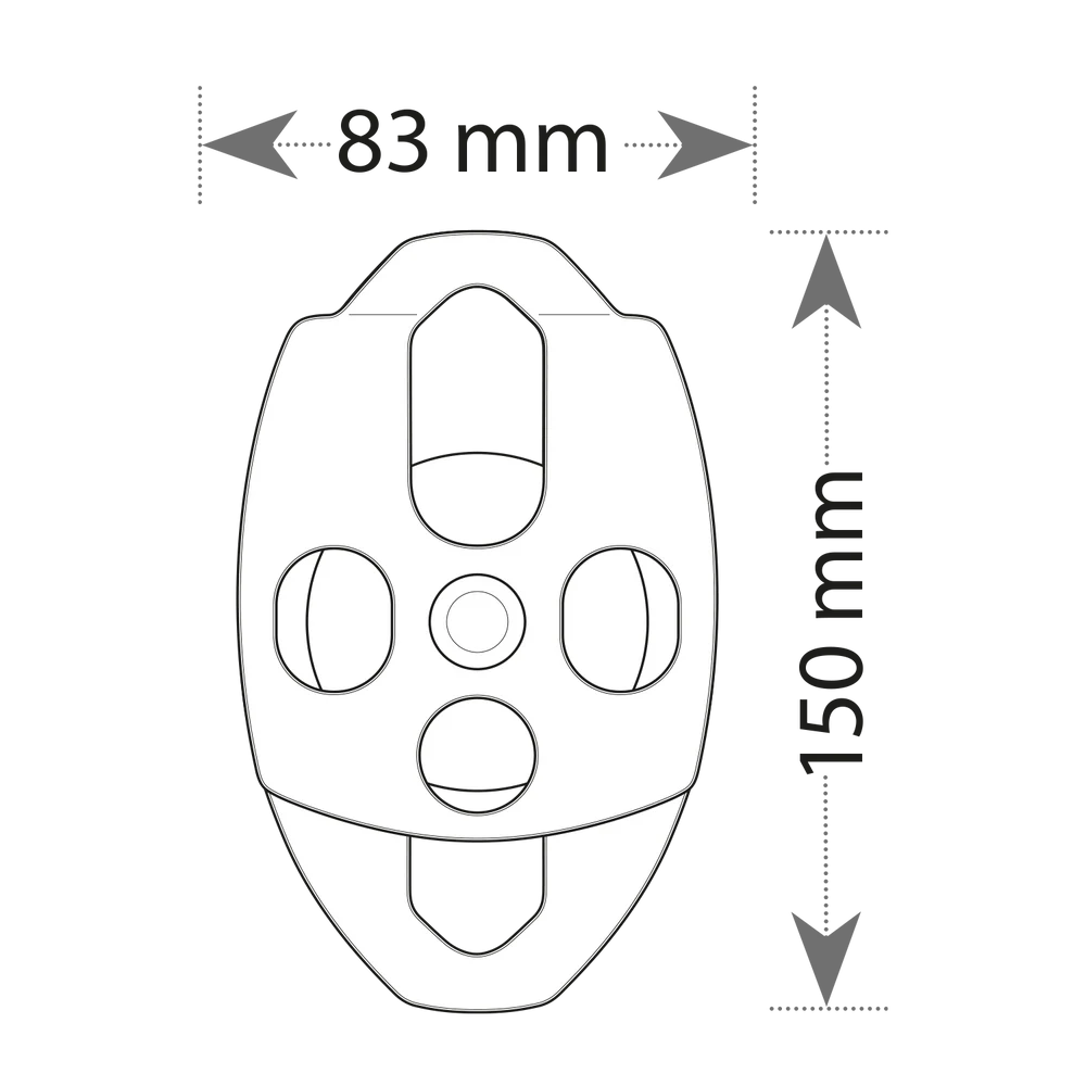 Polea Doble Transf’ Air 2B 30kN – BEAL - Imagen 3