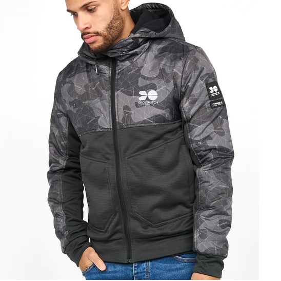 CHAQUETA DE HOMBRE CROSSHATCH URBAN NEGRA