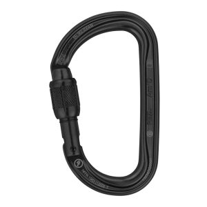Mosquetón Aluminio Tipo D Rosca 27kN Am’D SCREW-LOCK Black – Petzl