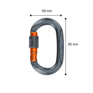 Mosquetón Aluminio Oval Rosca 24kN OVX – CLIMBING TECHNOLOGY