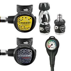Pack regulador Mc5 XS Compact + octopus XS compact + manometro CRESSI-SUB