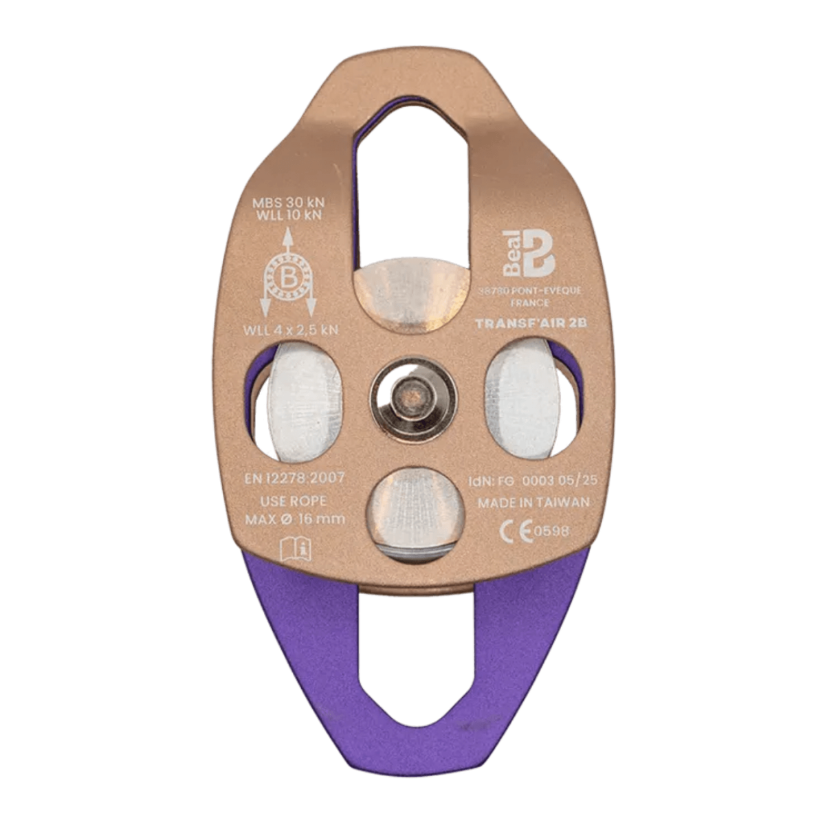 Polea Doble Transf’ Air 2B 30kN – BEAL - Imagen 2