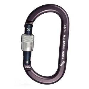 Mosquetón Aluminio Oval Rosca 24kN RockO Screw-Lock (C3-S) – Rock Exotica