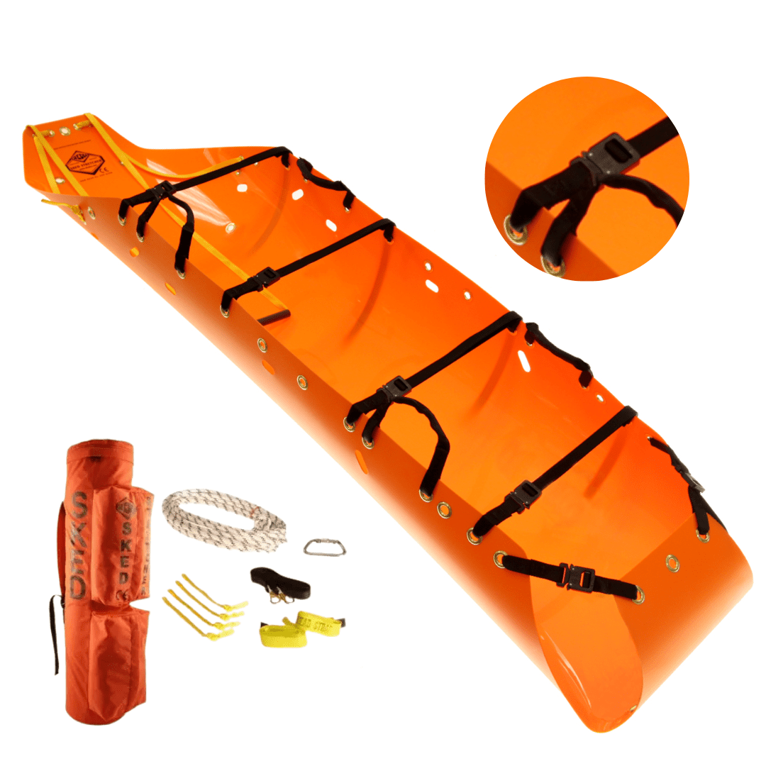Camilla de Rescate Sked® Rescue Orange Kit Básico (Broches Automáticos Cobra) – Skedco - Imagen 3