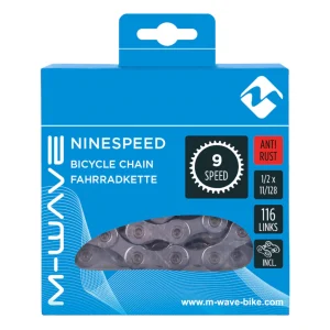 Cadena M-Wave Inoxidable 9V 116 Eslabones - eslabón rápido