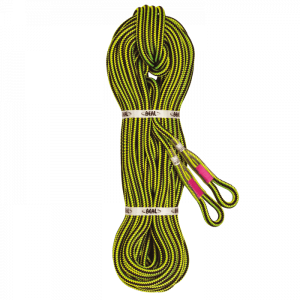 Cuerda Semi Estática de Arborismo GINKGO 12 mm x 60 Mt + 2 Terminación cosida negro/amarillo – BEAL