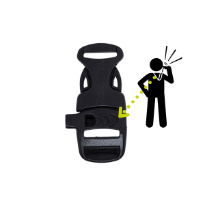 Hebilla Repuesto pequeña 20mm Negra con silbato – Deuter