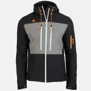CHAQUETA SOFTSHELL IZAS KONKA GRIS/NARANJA