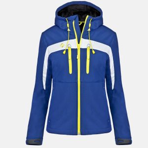 CHAQUETA SOFTSHELL MUJER IZAS INATYE AZUL/AMARILLA