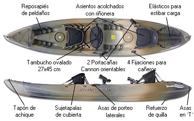 KAYAK MALIBU XL PESCA OCEAN KAYAK - Imagen 4