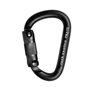 Mosquetón Aluminio HMS 3 Tiempos 26kN Pirate Auto-Lock (C1-AB) Black – Rock Exotica