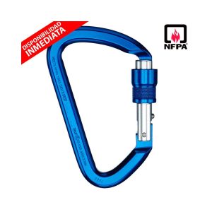 Mosquetón Aluminio Tipo D Rosca 28kN Kinetic NFPA Blue – SMC