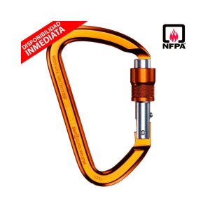 Mosquetón Aluminio Tipo D Rosca 28kN Kinetic NFPA Orange – SMC