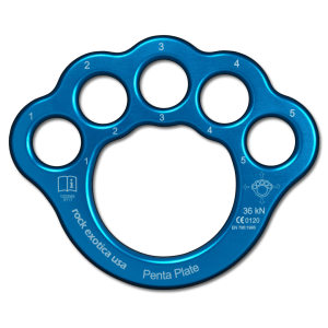 Multiplicador de anclajes Penta Plate (NFPA) 36kN – Rock Exotica
