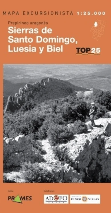Mapa PRAMES Sierra de Santo Domingo, Luesia y Biel 1:25.000