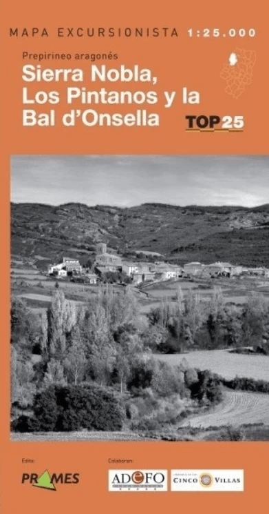 Mapa PRAMES Sierra Nobla, Los Pintanos y la Bal d´Onsera 1:25.000
