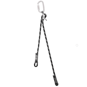 Elemento de amarre asimetrico ajustable simple STAND 1 mts NEGRO – Rock Empire