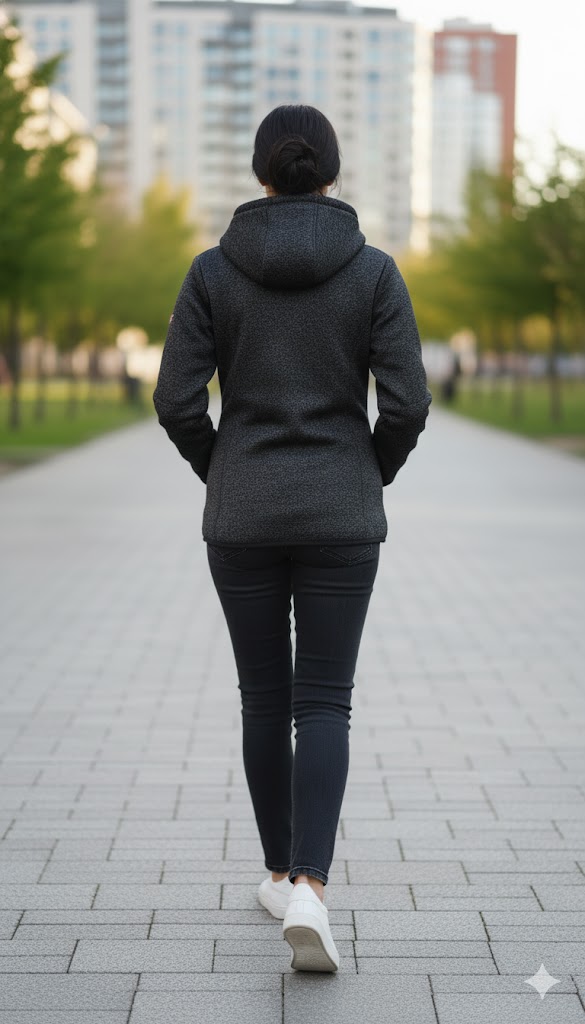 CHAQUETA MUJER JOLUVI KURNI GRIS - Imagen 4