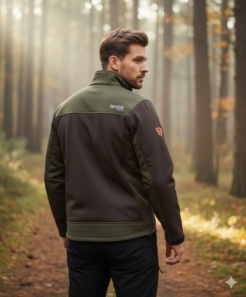 CHAQUETA SOFTSHELL HUNTERTEAM S8620 MARRON - Imagen 4