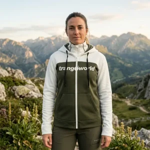 CHAQUETA MUJER TRANGOWORLD LIENA V2 VERDE/BLANCA