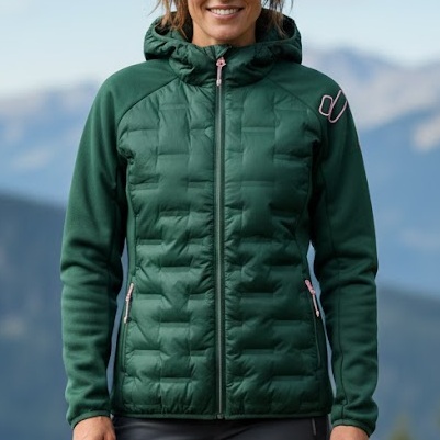 CHAQUETA MUJER HIBRIDA JOLUVI RIK W VERDE BOSQUE