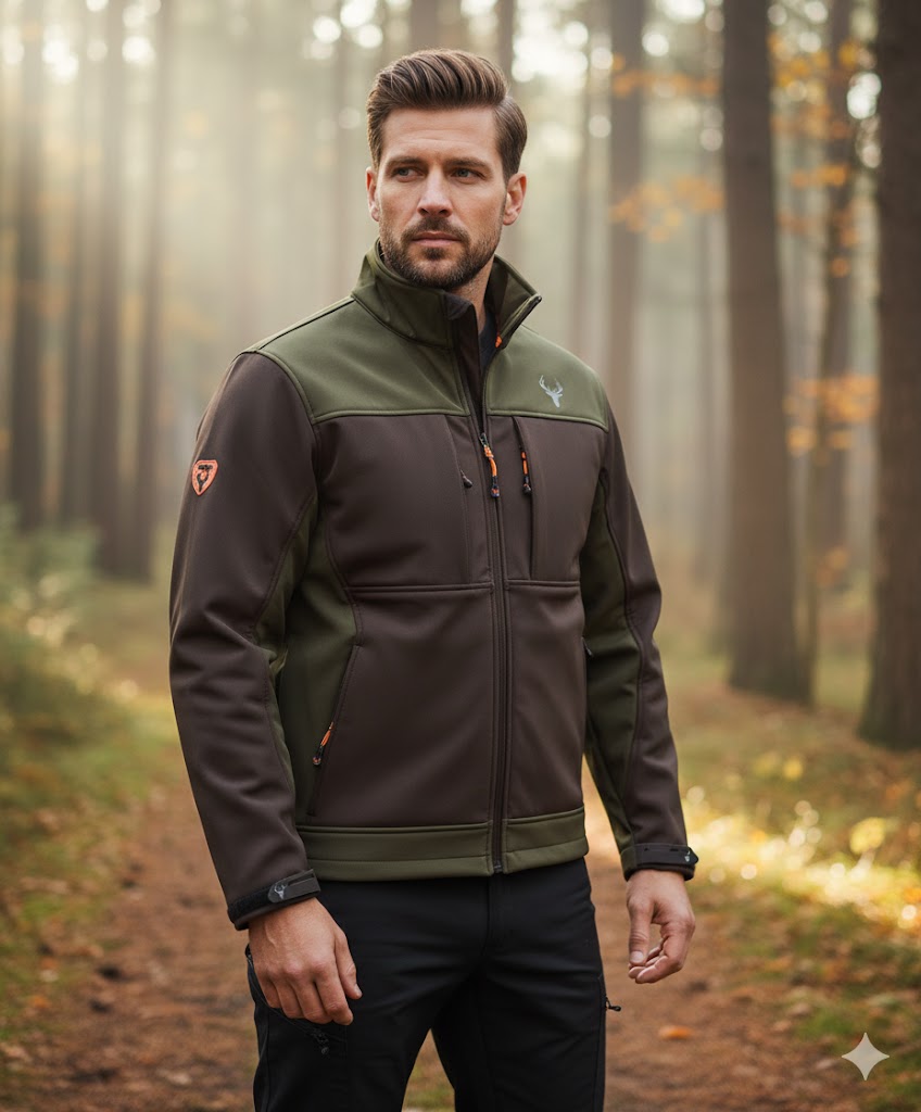 CHAQUETA SOFTSHELL HUNTERTEAM S8620 MARRON - Imagen 3