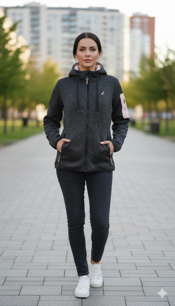 CHAQUETA MUJER JOLUVI KURNI GRIS - Imagen 3