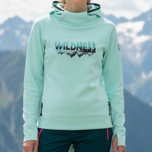 SUDADERA MUJER NEWWOOD EXTREME WINDY AGUAVERDE