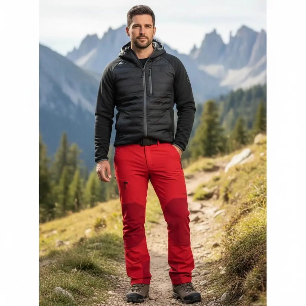 PANTALON TREKKING TRANGOWORLD MOURELLE ROJO - Imagen 3
