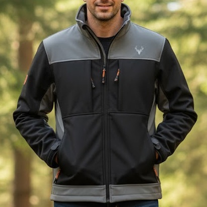 CHAQUETA SOFTSHELL HUNTERTEAM S8620 NEGRA - Imagen 2